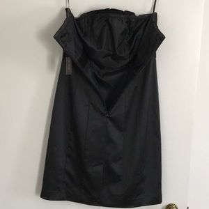 Satin little black dress